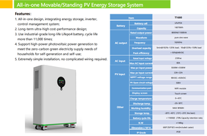 Sistema de Almacenamiento de Energía Doméstico T1680 de 16kwH con MPPT y Pantalla Táctil - Product Image 2