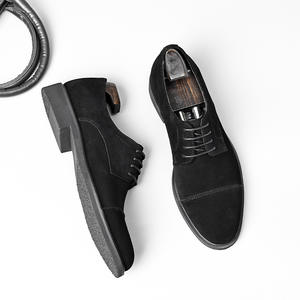 Chaussures habillées pour hommes en cuir de vachette véritable, style brogue, à enfiler, à bout pointu, avec soutien de la voûte plantaire, semelles imperméables et respirantes - Product Image 2