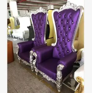 Fauteuil thrones de Style européen, violet et argent, garantie de 5 ans, qualité supérieure, idéal pour un Spa, produit de pédicure, nouvelle collection 2020