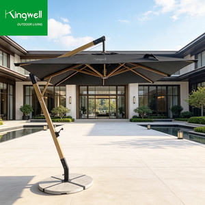 <span class=keywords><strong>Parasol</strong></span> d'extérieur au design moderne, éclairage solaire, résistant au vent, imperméable, <span class=keywords><strong>pour</strong></span> jardin, plage, piscine, hôtel, café - Product Image 3