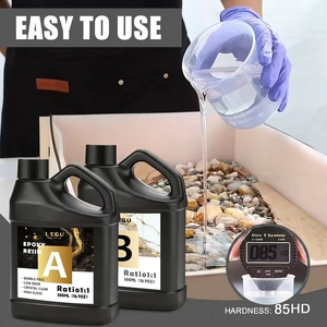 Resina epoxi LEQU Happy And Fun de 500 ml, apta para principiantes, kit de adhesivo AB sin burbujas para moldeo y manualidades de joyería. - Product Image 2