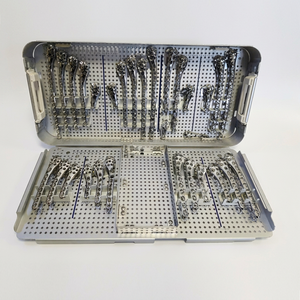 Set péri-articulaire Satinsky 29 plaques en acier inoxydable, plateau, implants à verrouillage de sécurité, haute qualité, orthopédique, manuel, certifié CE - Product Image 1