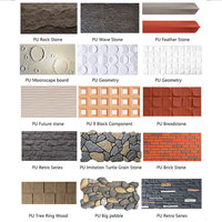 Panneaux muraux 3D rétro imitation pierre gris beige, style roche sauvage, légers, adhésifs, pour décoration murale