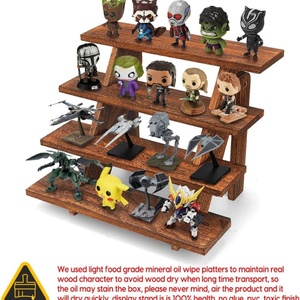 Mộc Mạc gỗ hiển thị đứng với cupcake risers công cụ-miễn phí <span class=keywords><strong>Funko</strong></span> <span class=keywords><strong>POP</strong></span> kệ cho nghề hiển thị các nhà cung cấp bảng đứng món ăn tấm - Product Image 6