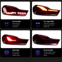 AURON LED Clear Retrofit 4 Series M4 F32/F33/F36/F82/F83 Dragon Scale Glow Rear Lamp 12V 36W Rouge/Jaune 6000K Universel