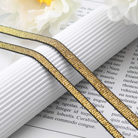 Sangles élastiques métalliques extensibles dorées et argentées de 1cm/2cm pour soutien-gorge de vêtements