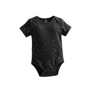 Body de Invierno Personalizable al por Mayor de Spandex y Bambú para Bebés Recién Nacidos y Niños Pequeños, Manga Corta, con Cierre de Botones - Product Image 1