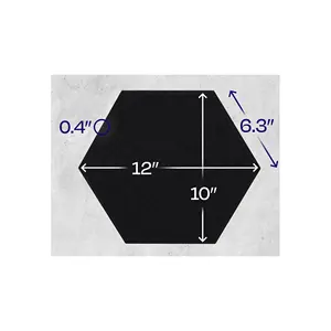 उच्च गुणवत्ता वाले काले घर की दीवार सजावट दीवार पैनल लकड़ी के ध्वनिकी 12 पैक हेक्सागोन ध्वनिक पैनल लिविंग रूम बेडरूम के लिए