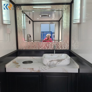 Remolque de Baño Portátil de Dos Cabinas, Remolque de Baño Móvil para <span class=keywords><strong>Alquiler</strong></span> en Eventos al Aire Libre y Bodas - Product Image 5