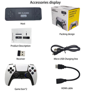 Consola de Juegos U9 Pro con Controles Inalámbricos de Doble Banda 2.4GHz, 128GB, 12000 Juegos Integrados, God War, Enchufe EU/US