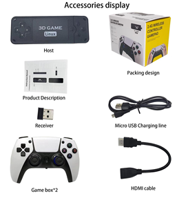 Consola de <span class=keywords><strong>Juegos</strong></span> U9 Pro con Controles Inalámbricos de Doble Banda de 2.4GHz, Consola de <span class=keywords><strong>Juegos</strong></span> <span class=keywords><strong>para</strong></span> TV con Más de 10000 <span class=keywords><strong>Juegos</strong></span>, God of War, Enchufe EU/US, Compatible con GBC/FC - Product Image 5