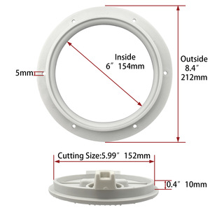 Circular Plastic Hatch Cover With Rotating <b>Handle</b> For Boat Deck Storage Compartment Access <b>Door</b> <b>Replacement</b> Repair Part - Product Image 4
