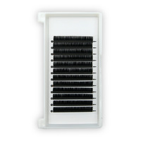Vente en gros COOLPINELASH Cils synthétiques doux Noir mat pour greffe, style long naturel, modèle à pointe de 0,05 mm et 0,07 mm, usage professionnel en salon, boîte de 12 rangées
