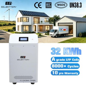 Paquete de Baterías Verticales EEL 32KWH MB56 con Celdas EVE MB56 LiFePO4 628Ah de Grado A y BMS con Inversor JK 300A para Almacenamiento de Energía - Product Image 1