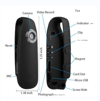 Caméra portable 1080P CMOS, enregistreur vidéo numérique, mini caméra corporelle sportive, vision nocturne, détection de mouvement, enregistrement vocal
