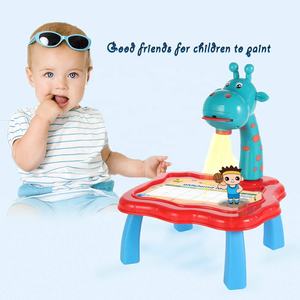 Mesa de Dibujo Multifuncional para Niños con Proyector de Jirafa, Juguetes Educativos con Tablero de Dibujo y Mesa de Pintura con Proyección Desmontable - Product Image 3