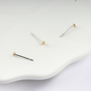 Postes para pendientes de acero inoxidable con base redonda plana de cobre soldada para la fabricación de pendientes, accesorios de joyería DIY 854522 - Product Image 4