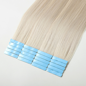 Extensioni per Capelli con Nastro Adesivo Iniettato di Alta Qualità, <span class=keywords><strong>Biondo</strong></span> <span class=keywords><strong>Platino</strong></span>, Capelli Vergini Europei Grezzi da Donazione, Fornitori di Trame con Nastro Adesivo - Product Image 5