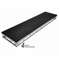 Scène mobile portable en aluminium Topfinger 2023 de haute qualité avec verrouillage rapide, 4x4 pieds, 4x8 pieds, avec roues