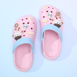 Women's Summer <b>Clogs</b> White EVA Cartoon Platform Sandals Breathable Non Slip Outdoor Beach Shoes - Product Image 2