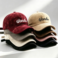 Meest populaire groothandel petten, snapback caps, custom logo borduurwerk, brede wale corduroy, stille luxe baseball pet