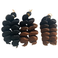 Cheveux synthétiques bouclés en spirale française de 8 pouces, teints, pour tresses, extensions de cheveux en crochet