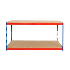 Estación de trabajo Industrial de Metal de dos estantes, armario, almacén, estación de trabajo de acero, Banco de almacenamiento de herramientas - Product Image 4