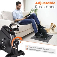Wellshow Sport Mini ejercicio bicicleta Pedal ejercitador debajo del escritorio entrenamiento bicicleta pierna Pedal paso a paso con pantalla LCD equipo de gimnasio