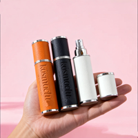 Flacon de parfum élégant de style nouveau, vaporisateur, 5 ml, 10 ml, mini, petit, portable, mignon, en cuir, en verre, pour coffrets cadeaux