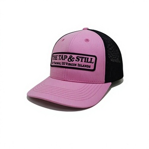 Casquette Trucker structurée à 6 panneaux, dos en maille noire, fabriquée au Vietnam, avec patch brodé personnalisable, pour usage quotidien et adultes - Product Image 2
