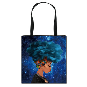 Bolso de mano con estampado para mujer, bolsa de hombro con bonito estampado Afro y africano, a la moda - Product Image 1