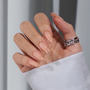 BTArtbox Custom Design Handmade <b>Nails</b> Short Coffin Artificial Fingernails False <b>Nail</b> French Glitter Press on <b>Nails</b> <b>Sets</b> - Product Image 4