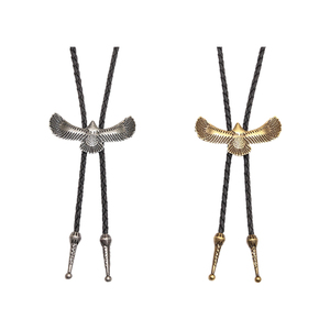 Corbata de Vaquero con Diseño Personalizado en Relieve 3D, Estilo Occidental Vintage, Grabada en Metal, con Cordón de Cuero Trenzado, 21 Años de Experiencia en Fábrica, MOQ Bajo - Product Image 2