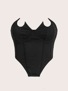 <span class=keywords><strong>Top</strong></span> Corset Sexy con <span class=keywords><strong>Tirantes</strong></span> Invisibles, Estilo Espina de Pescado, Color <span class=keywords><strong>Blanco</strong></span> Sólido, para Mujeres con Busto Grande, Venta Caliente - Product Image 5