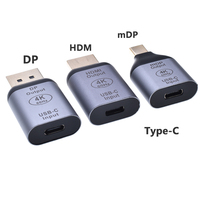 Adaptador JILIAN de Aleación con Carcasa Tipo C Hembra a Mini DP Macho, 60Hz, USB C para Pantalla, Video 4K, Conector de Transferencia Rápida para TV y Laptop
