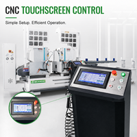 Machine de découpe CNC en aluminium pour la fabrication de profilés de fenêtres et de portes, scellement, perçage, poinçonnage avec système de positionnement servo
