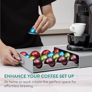 Stockage de capsules de café <span class=keywords><strong>Navaris</strong></span> compatible avec le support de dosette Nespresso Vertuo Organisateur élégant de capsules de café - Product Image 6