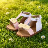OEM Dicetak Kulit Asli Musim Panas Balita Gadis Sepatu Bayi Lucu Gadis Sandal