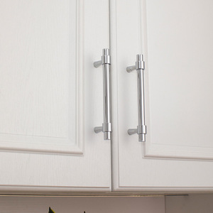 Modern Minimalist Nordic French-Style Solid Brass Handles for Cabinet Kitchen Doors-T-Shaped Easy Installation Hotel Use - Product Image 1