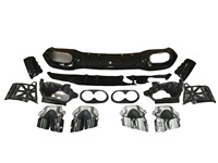 Abs plastique brillant noir pare-chocs arrière A45S type diffuseur pour BENZ classe A v177 sedan saloon diffuseur avec embout