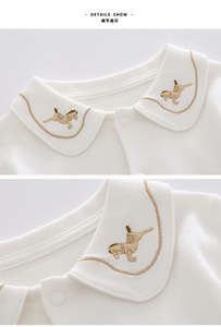 Nordeuropäische 100% Baumwollhemden für Babymädchen mit Kragen, Langen Ärmeln, Nahtlosen Rollkragen und Kleinkinderkleidung 2026 - Product Image 5