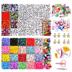 Kit de Bricolage 2024 FBA : Perles en Argile Souple, Perles Acryliques Lettres, Perles de Rocaille – Coffret de Création de Bijoux Faits Main pour Enfants - Product Image 1