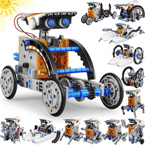 Kit de création de robot solaire STEM 13-en-1, DIY, pour les enfants de 8 à 12 ans, jouet éducatif scientifique pour garçons et filles, robotique solaire à construire - Product Image 1