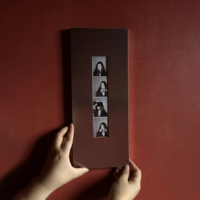 Cadre photo mural commémoratif Ludaye en argent, rectangulaire rétro à quatre panneaux, en acier inoxydable durable et écologique, pour photos Polaroid