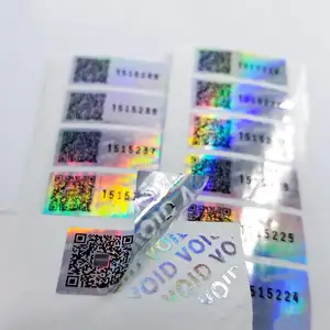 3D mã QR tính xác thực Hologram sticker, tùy chỉnh Holographic Sticker Pet tùy chỉnh bao bì dính Sticker Pet lồng Cmyk