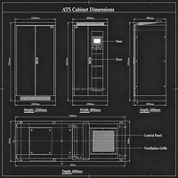 Panneau de commande ATS industriel pour générateur diesel, armoire de commutation automatique de transfert, IP65