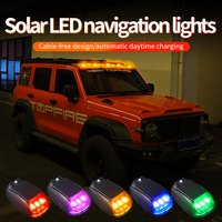 Mini lumière stroboscopique sans fil RGB, lumière de navigation solaire LED pour drone, avertissement, pour voiture, vélo, moto, avant, arrière, feu arrière