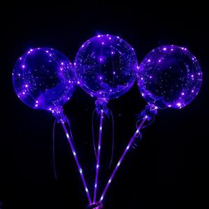 Bobo renkli Neon balonlar sopa ve pompa ile payetli baskılı grafik sevgililer günü için balon ışık - Product Image 4