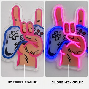 Enseigne néon personnalisée imprimée UV avec alimentation USB 5V pour la décoration de salle de jeux - Product Image 5