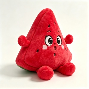 Peluche Personalizado de Sandía en Rodaja Triangular, Peluches Suaves, Decoración Adorable para Habitación, Peluche con Temática Roja y Verde - Product Image 3